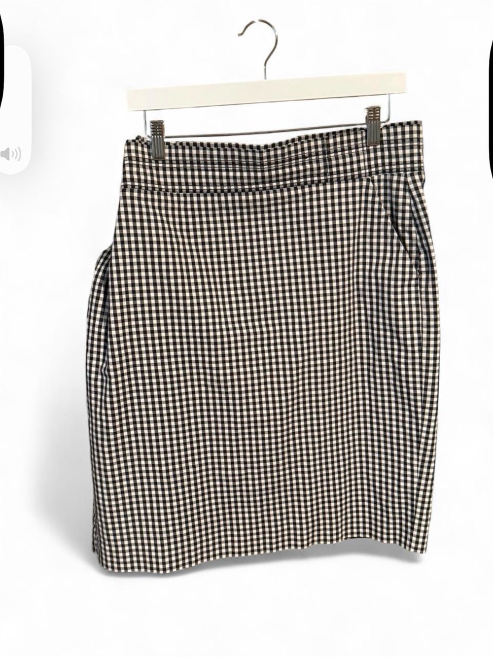Ann Taylor vintage Classic Black and White Gingham Pencil Skirt